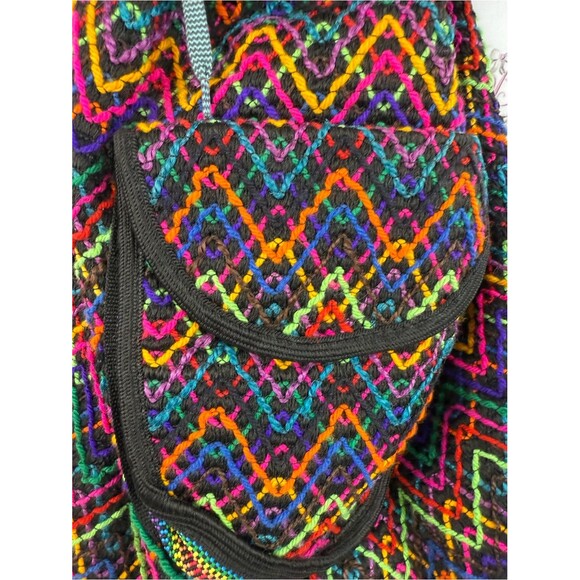 Backpack boho hippie Multi-Color Woven Backpack Purse - Casual embroidered Bag main image 5